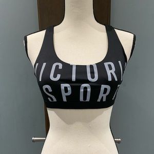 Strappy black Victoria’s Secret sport bra